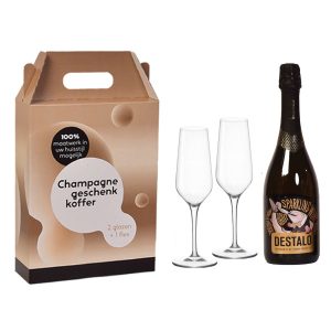 Draagbare 3-delige champagegeschenkdoos